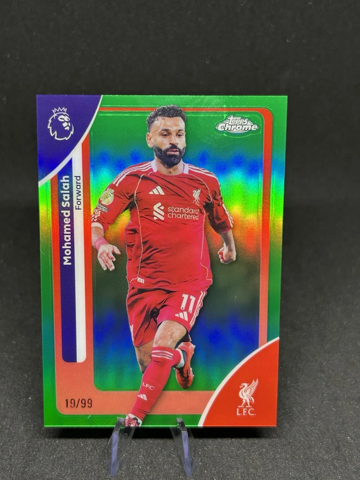 Mohamed Salah Topps Chrome Prizm card